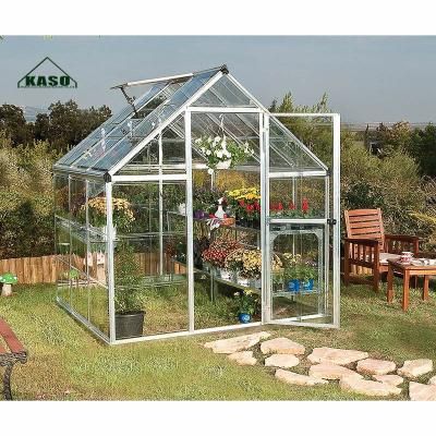 China 281X210X210Cm Balcony Modular Design 4Mm Thick PC Double Wall Easily Assembled Greenhouse for sale