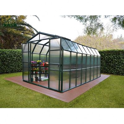 China Innovative Luxury Commercial 10X10 Hexagonal Greenhouse Easily Assembled Aluminum Glass Sunrooms for sale