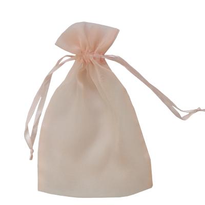 China Eco-friendly Sheer Drawstring Organza Jewelry Pouches Wedding Party Christmas Favor Gift Bags Without Logo for sale