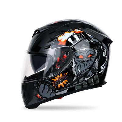 China Electric Motorbike Protector SLKE Motorcycle Helmet Men and Women Full Cover Custom Cool Motorcycle Racing Full Face Helmet for sale