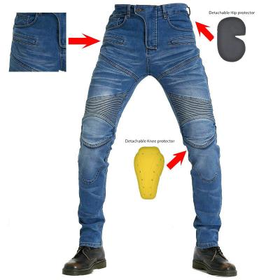 China SLKE Cross-country Breathable Knight Straight Drop-Proof Pants Motorcycle Racing Cycling Trousers Riding Jeans for sale