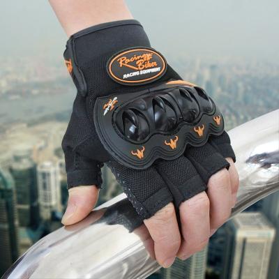 China Half Finger SLKE Half Finger Hard Shell Protective Gear Motocross Racing Glove Summer Anti Fingerless Cool Fall for sale