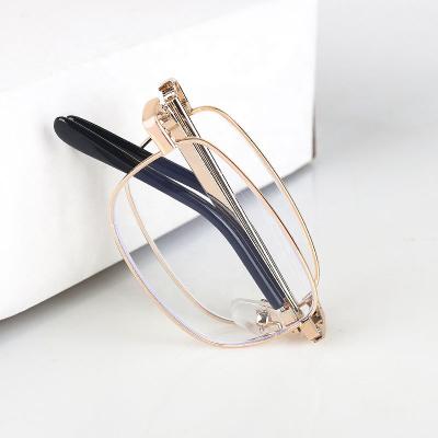 China Reading Glasses Folding Reading Glasses High Quality Anti Blue Light Metal Portable Reading Glasses for sale