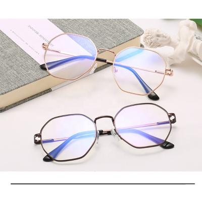 China Fashionable Slim Octagonal Glass Frames Eyewear Anti Blue Light Reading Glasses Eye Glasses for sale