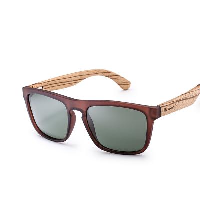 China Large Square Wood Wooden Sunglasses Men Polarized Sunglasses UV400 New Square Fashion Sunglasses for sale