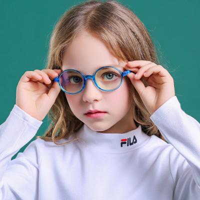 China For Anti Blue Light Glasses TR90 Kids Anti Blue Light Glasses Round Radiation Blocking Optical Glasses For Girls for sale