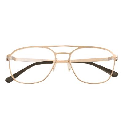 China Designers Eyeglasses Frames Vintage Mens Optical Metal Frames Glasses Custom Logo Glasses for sale