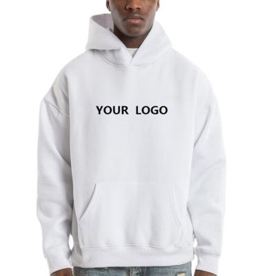 China OEM Breathable High Quality 100% Cotton Fleece Dropped Shoulder Long Sleeve Mens Hoodie Custom Printed Oversized Pullover Sweatshirts for sale