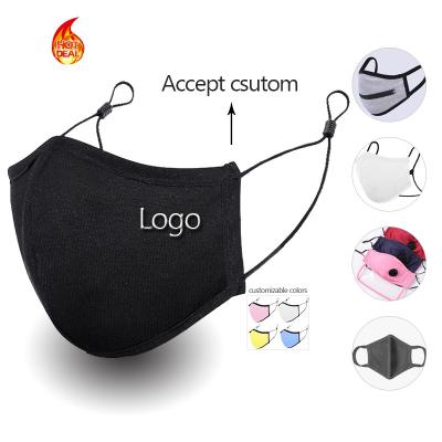 China Customized other custom logo embroidery reusable cotton face mask fabric fabric party face printing face cover for sale