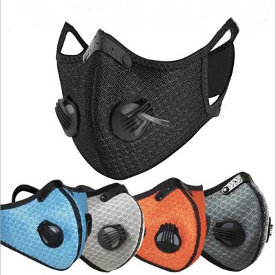 China Cloth Outdoor Recycling Maskes With 5 Layers Filter Carbon Cloth Mouth Maskes Fashion Sport Face Maskes With Valve For Dust for sale