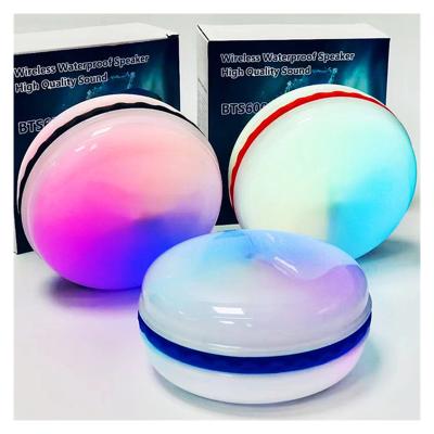 China Hot Sale 2022 Miracast LED Lights bts600 Colorful Waterproof Bathroom Speaker TF Speaker Wireless Audio for sale