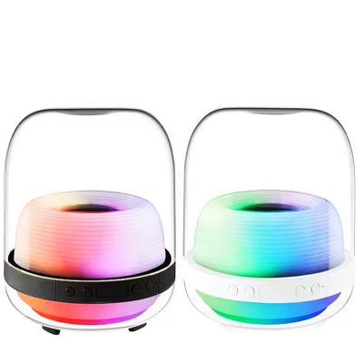 China Miracast 2022 Plus L20 Glass Colored Lights Speaker LED Wireless Subwoofer BT 5.0 Audio for sale