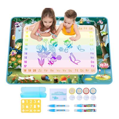 China Non-woven Fabric Water Drawing Cloth Mat With Pens Water Doodle Mat Writing Doodle Mat for sale