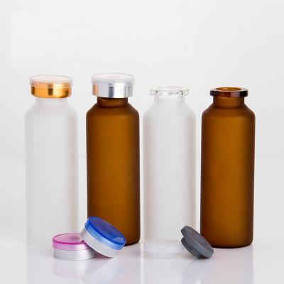 China Personal Care 30ml Glass Bottle With Glass Base Tubular Amber Glass Packaging Vial Bottle for sale