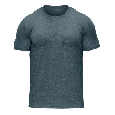 China Custom Gym White Blend Tri Anti-wrinkle T-shirt Men's Sportswear Wholesale High Quality Basic Sportswear T-shirt for sale