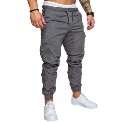 China Custom Mens Anti-Wrinkle Workout Pants Tooling Multi Pockets Track Pants Mens Joggers Casual Sweatpants Male for sale