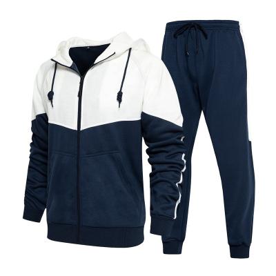 China New Design Breathable Mens Thick Hoodie Set Stylish 100% Polyester Mens Two Piece Tracksuits for sale