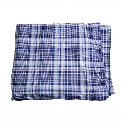 China Dot Super Soft Minky Baby Navy Blue Plaid Pattern Anti-static Fabric High Quality Super Soft Milk Silk Blanket for sale