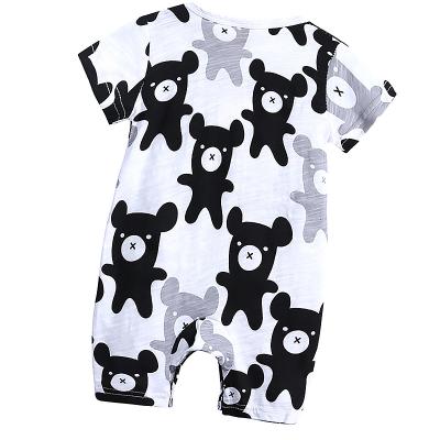 China High Quality Summer Soft Fabric Soft So Cute And Cozy Tiny Bear Baby Rompers for sale