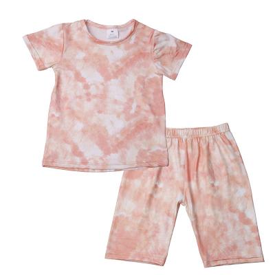 China Kids Boys Casual Clothing Tie-Dye Design Summer Shorts Clothing Set for sale