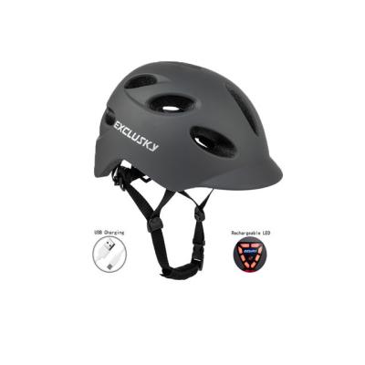 China Compounds City LED Cycling Helmet With Taillights Road Bike Electric Bicycle Helmet for sale