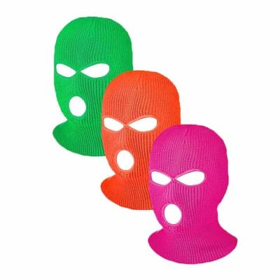 China JOINT Winter Full Face 3-Hole Outdoor Sport Knitted Face Cover Ski Balaclava Headwrap for sale