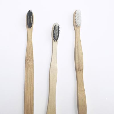 China Eco Disposable 100% Healthy Organic Charcoal Bamboo Toothbrush for sale