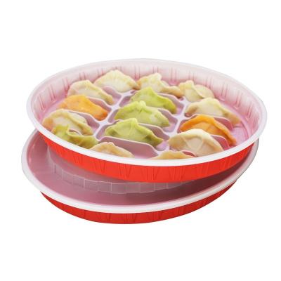 China PP Disposable Dumpling Box Oval Dumpling Box Chinese Style Can Be Customized 15 Grid Dumpling Box Environmental Protection for sale