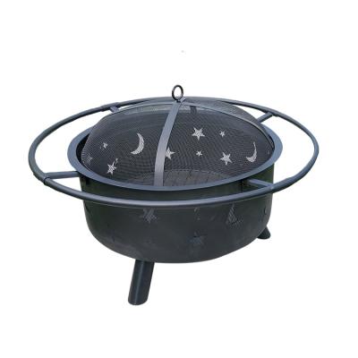 China Stocked Starry Sky Pattern Firepit Garden Fire Wood Burning Pit for sale