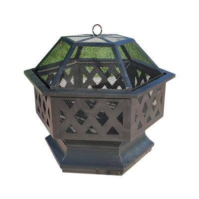 China Wholesale High Quality Outdoor Garden Iron Fire Hexagonal Stocked Pit for sale