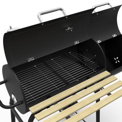 China Factory Direct Sales Easily Assembled Portable Cart Charcoal BBQ Grill Steel Offset Pit Smoker For Garden Backyard for sale