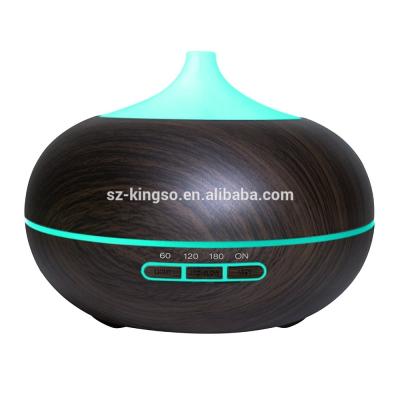 China Hotel Air Humidifier Vaporizer Air Purifier Wooden Grain 300ml Aroma Diffuser for sale