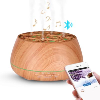 China High Quality Hotel Home Appliances Stock 400Ml Smart Essential Oil Speaker With App Control Aroma Diffuser for sale