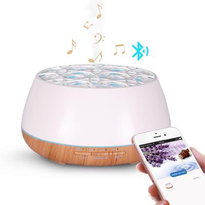 China Wholesale new model Shenzhen factory high quality home hotel 400ml mini essential oil diffuser with smart speaker high quality for sale