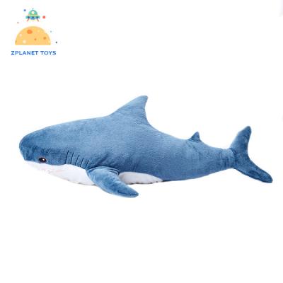 China Adults Sea Animal Shark Plush Cartoon Handwork Short Fur Cloth Stuffed Toy Pillow for sale