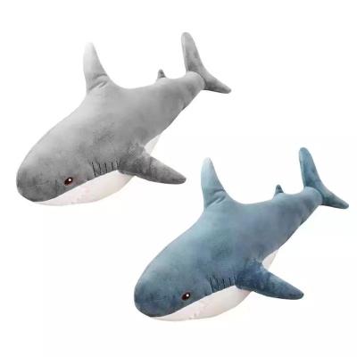 China Cute Pillow Toy Animal Soft Blue Shark Toy For Adults Whale Sleeping Kids for sale