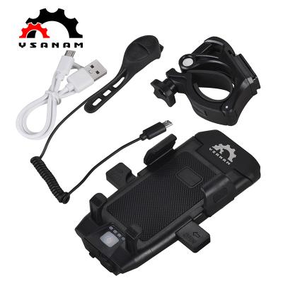 China YSANAM Universal Waterproof Motorcycle Mobile Phone Holder Power Bank Bike Front Light Bell Bicycle Cell Phone Holder For 4.0-6.5 inch Phone for sale