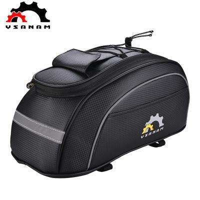 China YSANAM High Capacity Bicycle Rear Rack Camel Bag 30L Large Capacity Reflective Marks Bilateral Zipper Bicycle Pannier Hidden Bag for sale