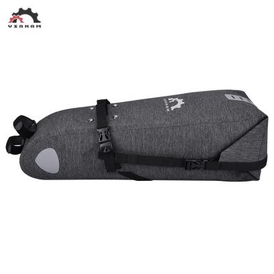 China High Quality Dark Gray Bicycle Accessories Tail Bag Waterproof Large Bicycle Rear Bag Water Proof for sale