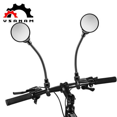 China Flexible Adjustable Angle YSANAM Bicicleta 360 Degree Wide Angle Motorcycle Bike Rear View Mirror Durable Bicycle Handlebar Mountain Road Mirror for sale