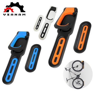 China YSANAM Bicycle Wall Mounted Plastic Mountain Bicycle Rack Rack Wall Mount Bracket Appearance Rack Hanger Hook for sale