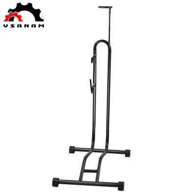 China YSANAM Bicicleta Foldable Indoor Floor Bike Stand Vertical L Shape and Stand L Shape Bicycle Display Stand Parking Rack for sale