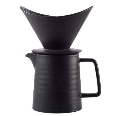 China Wholesale 500cc Viable High Temperature Resistant Ceramic V60 Coffee Dripper Set With Coffee Dripper Holder 1 - 2 Cup Coffee Drip Filter for sale