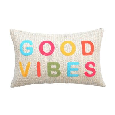 China Good Nondisposable Vibraphone Embroidered Pillow Lumbar Cushion/Pillow Cover/Cushion Cover for sale