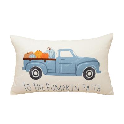 China Fall Harvest Truck Nondisposable Pumpkin Embroidered Pillow Cushion/Pillow Cover/Cushion Cover for sale