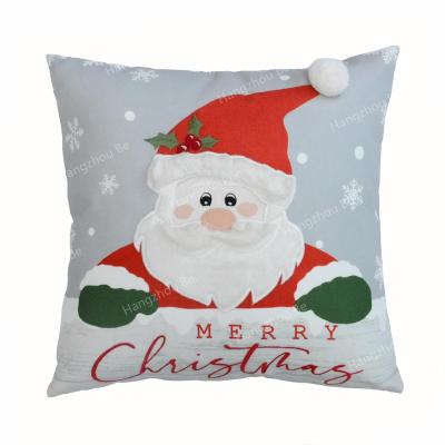 China Anti-pilling Santa Claus Embroidered Pillow /Christmas Pillow Cover Cushion/Cushion Cover for sale