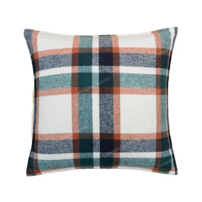 China Nondisposable green red tartan plaid pillow cushion/pillow cover/cushion cover for sale