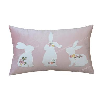 China Bunny Rabbit Easter Pillow /Spring Pillow Cover Cushion/Nondisposable Cushion Cover for sale