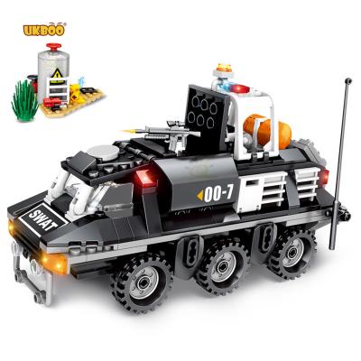 China Technic Construction Toy 368 Pcs Trucks Hit Armored Patrol Military Vehicle Building Block Children Play HIT Mobil Tank 368pcs for sale