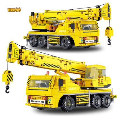 China Wholesale 808PCS Construction Toy UKBOO Engineering Crane Technic Machine Car Vehicles Bricks Toys Building Block Toys Gifts for sale